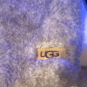 UGG Gray Plush pillowcases two